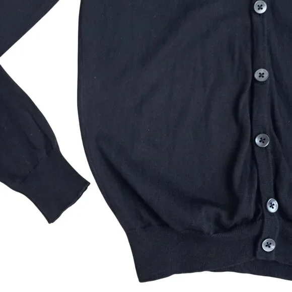 Hugo Boss Black Cardigan Sweater Men's Size S - Button Front Lightweight Classic